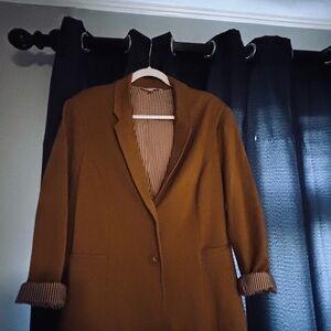 Women's Cleo Mustard  Single-Button Coat